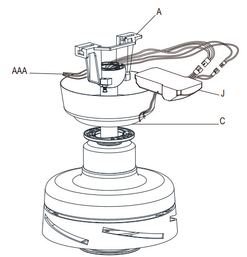 HOME DECORATORS COLLECTION 60 SNYD Driskol 60-Inch Ceiling Fan - receiver