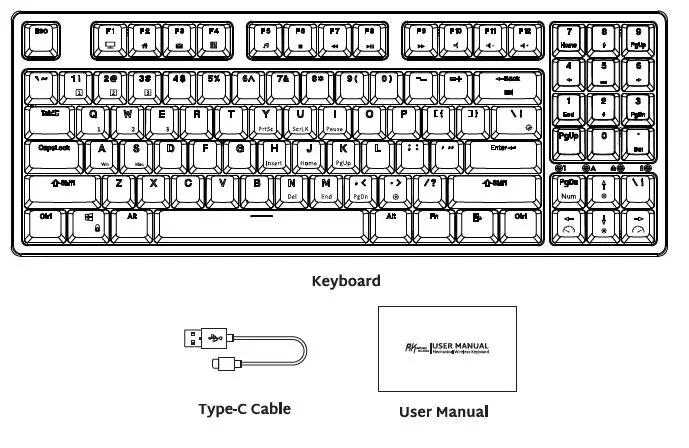 ROYAL KLUDGE RK885 RGB Mechanical Wireless Keyboard fig 1