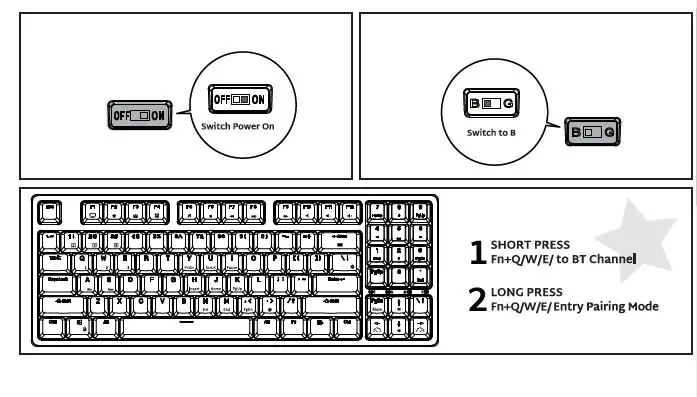 ROYAL KLUDGE RK885 RGB Mechanical Wireless Keyboard fig 4