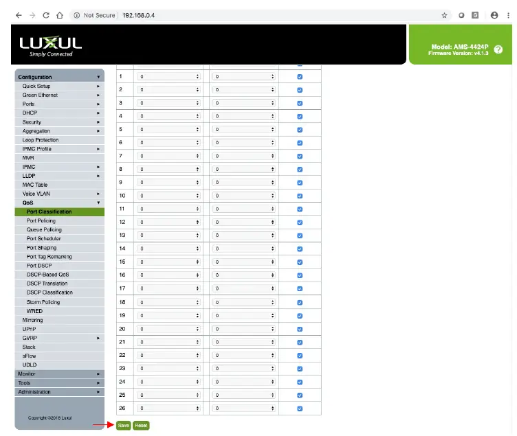 LUXUL Managed Switch Configuration for Dante 3