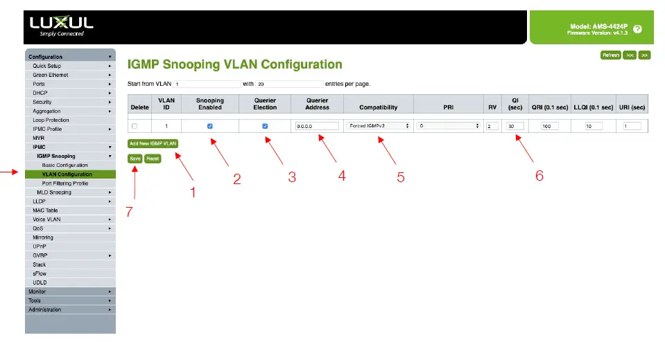 LUXUL Managed Switch Configuration for Dante 8
