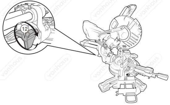 VonHaus 3500159 1500W Sliding Mitre Saw - figure 7