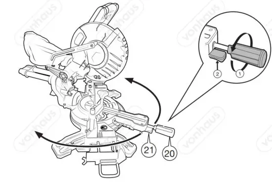 VonHaus 3500159 1500W Sliding Mitre Saw - figure 8