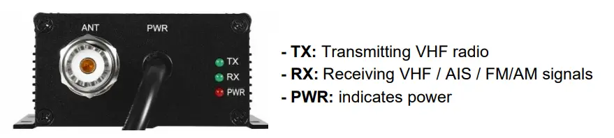 QUARK ELEC QK A015 RX Active AIS VHF Antenna Splitter - Status LEDs