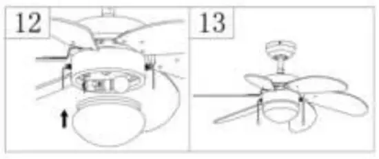 Installation of the ceiling fan