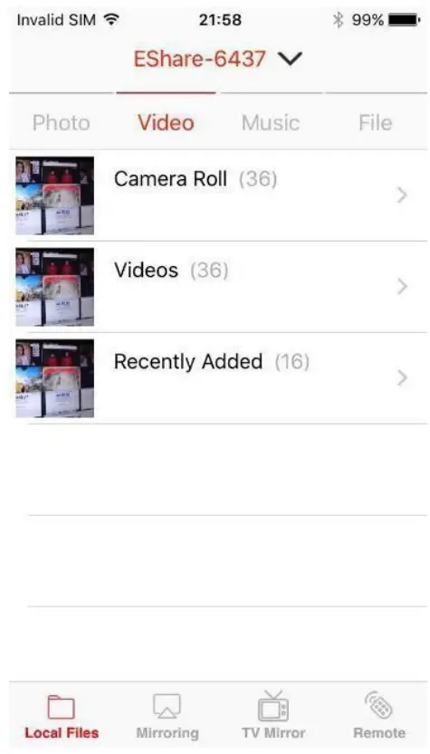 infobit iShare E Receiver Box app 13