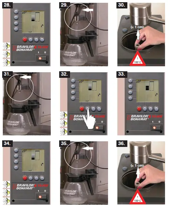 BRAVILOR BONAMAT B20 HW Round Filtering Machine with Hot Water Tap-16