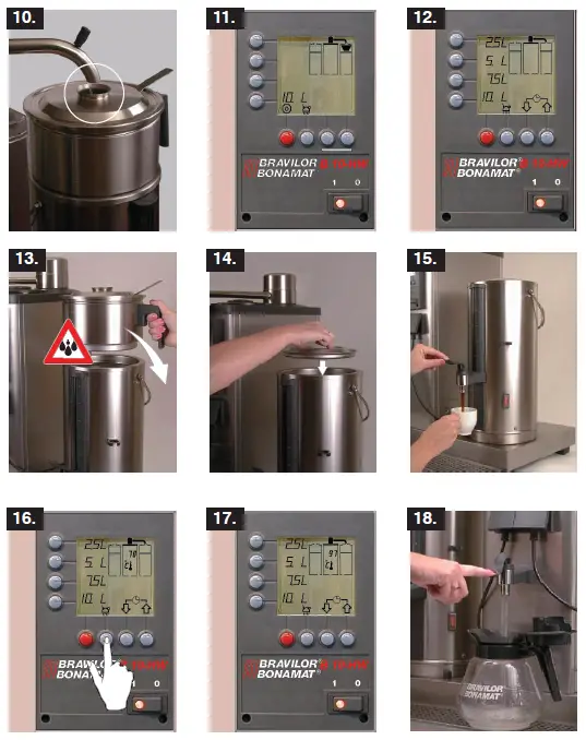 BRAVILOR BONAMAT B20 HW Round Filtering Machine with Hot Water Tap-3