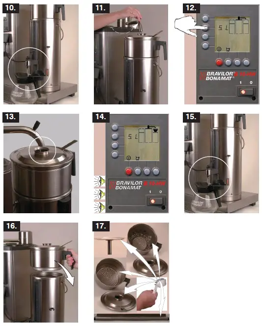 BRAVILOR BONAMAT B20 HW Round Filtering Machine with Hot Water Tap-5