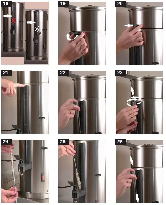 BRAVILOR BONAMAT B20 HW Round Filtering Machine with Hot Water Tap-6