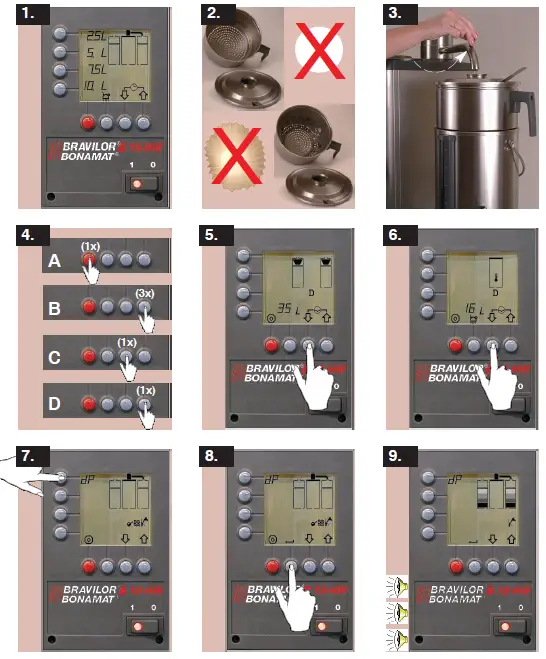 BRAVILOR BONAMAT B20 HW Round Filtering Machine with Hot Water Tap-8