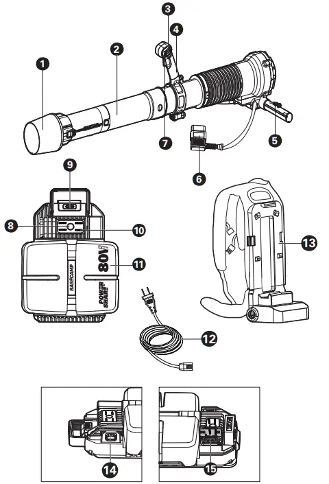 WORX NITRO WG572 Cordless Backpack Blower - Fig 1