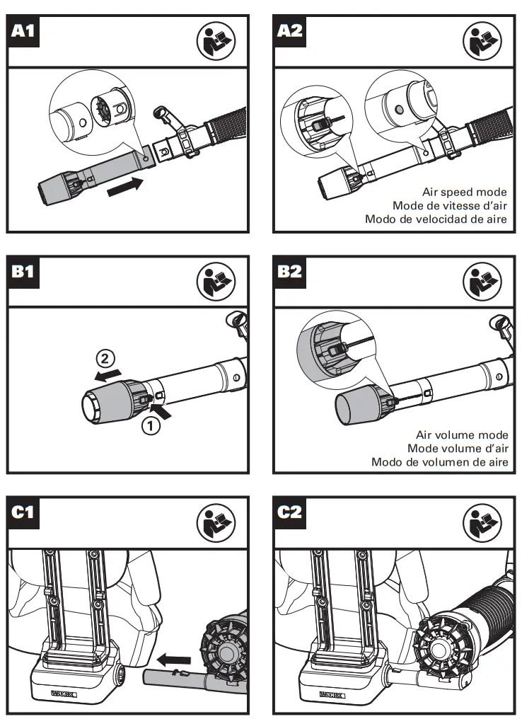 WORX NITRO WG572 Cordless Backpack Blower - Fig 2
