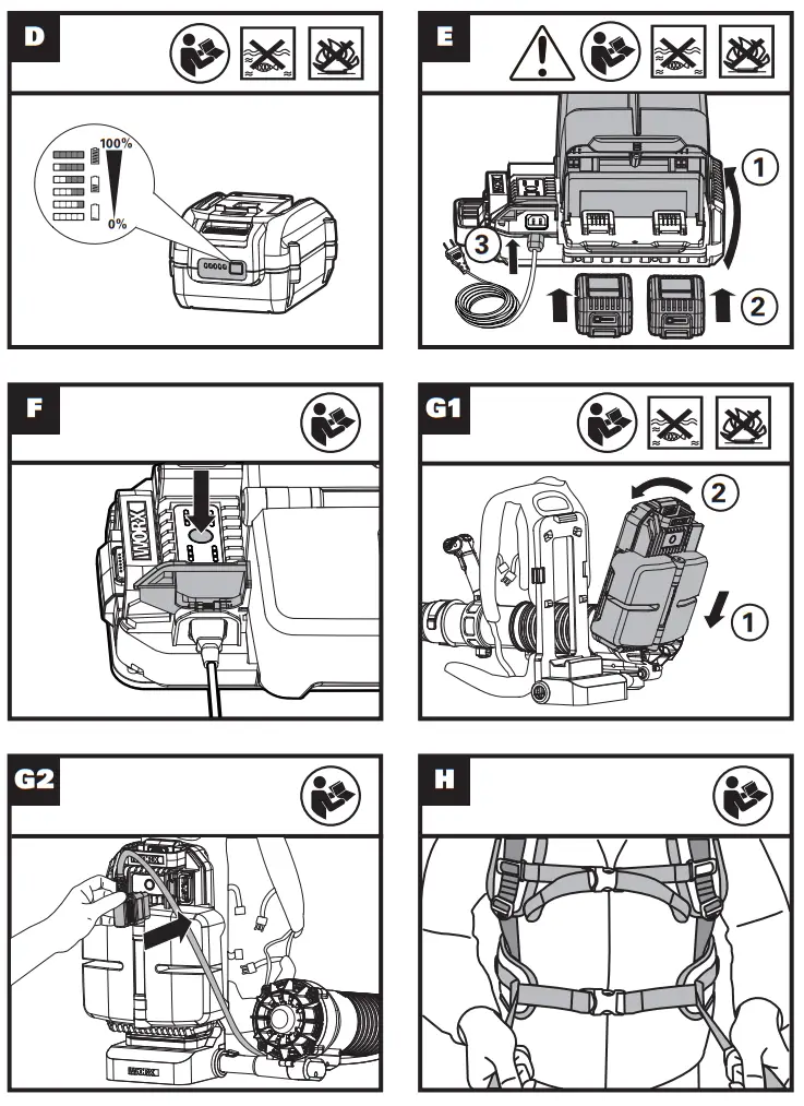 WORX NITRO WG572 Cordless Backpack Blower - Fig 3