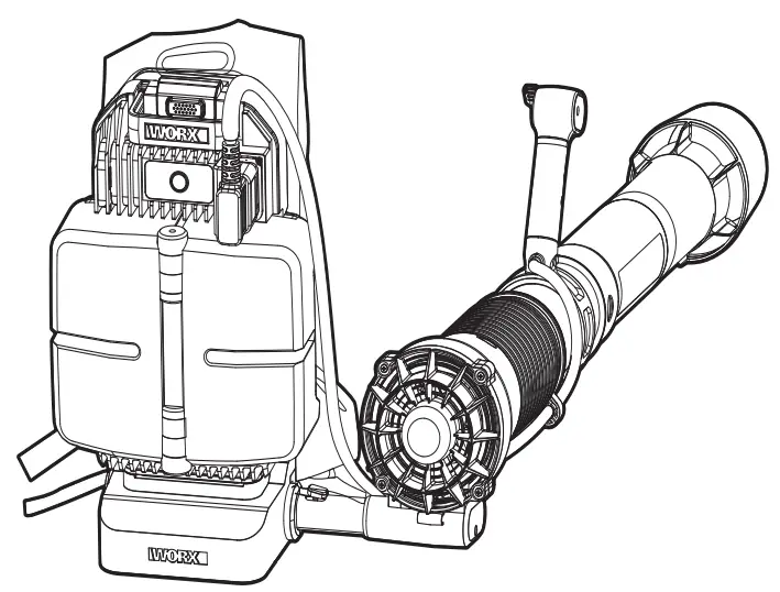 WORX NITRO WG572 Cordless Backpack Blower