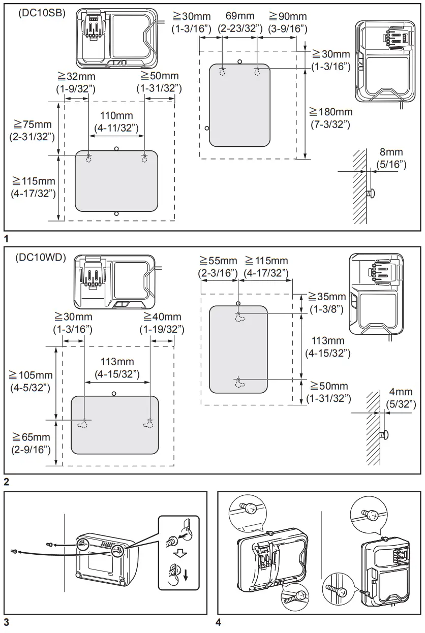 makita DC10SB Fast Battery Charger - connection