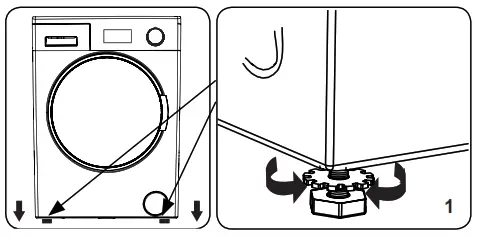 SHARP ES-HFH814AWC-IT Washing Machine - Adjusting Adjustable Stays