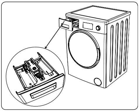 SHARP ES-HFH814AWC-IT Washing Machine - Detergent Drawer