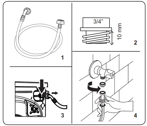 SHARP ES-HFH814AWC-IT Washing Machine - Water Inlet Hose Connection