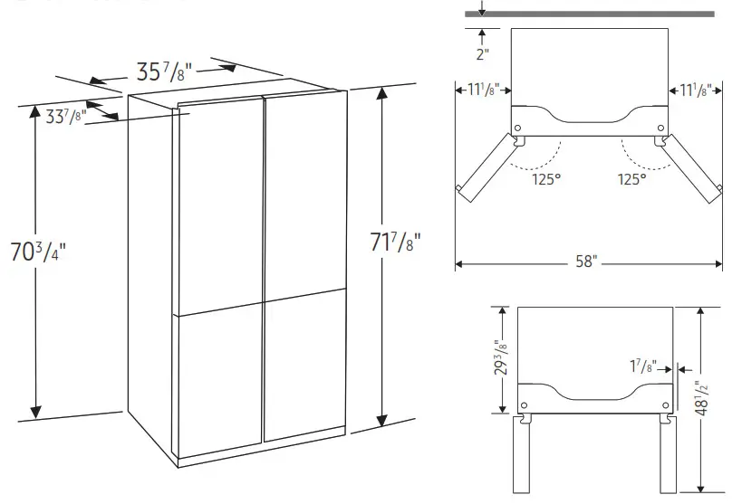 Smart 4-Door Flex Refrigerator with Beverage Center and Dual Ic-e Dual Ice Maker with Ice -