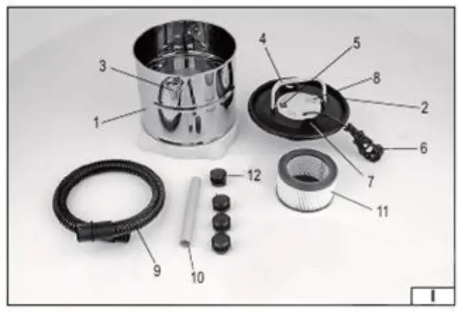 wiltec 63122 Ash Vacuum Cleaner 20 ℓ - figure 1