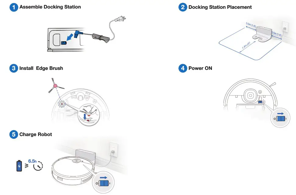 yeedi K781 Robotic Vacuum Cleaner - oparating and programming 4