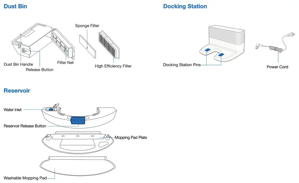 yeedi K781 Robotic Vacuum Cleaner - rackage contents 3