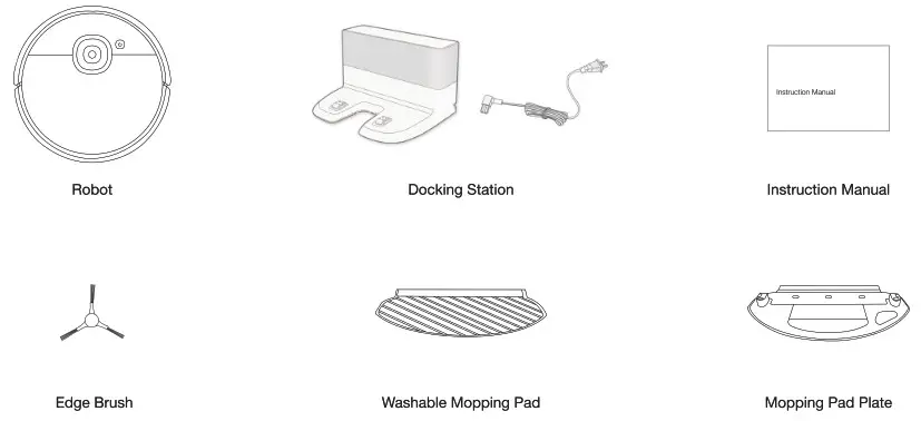 yeedi K781 Robotic Vacuum Cleaner - rackage contents