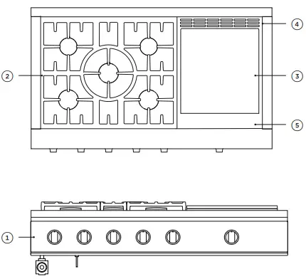 FISHER PAYKEL CPV3-488 Gas Range tops-FIG2