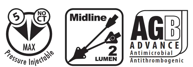 PR 41552 BAS Pressure Injectable Arrowg ard Blue Advance® Two Lumen Midline