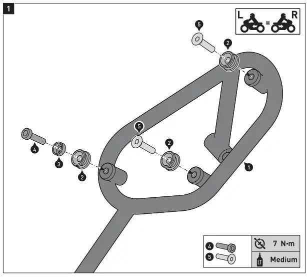 SW-MOTECH 10051479 SLC Side Carrier - fig 1