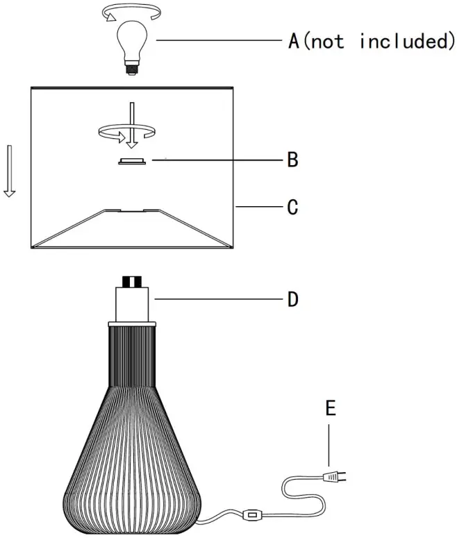 LUCCI 271120 Akira 1 Light Tall Table Lamp - fig