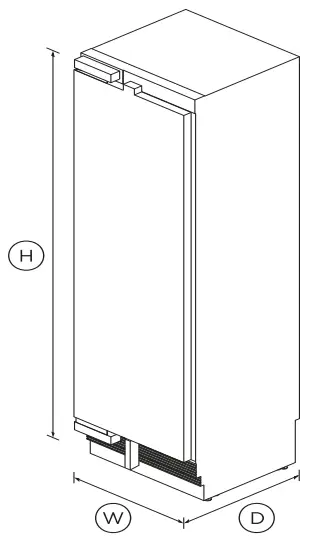 FISHER PAYKEL RS2484FLJ1 Integrated Column Freezer -fig1