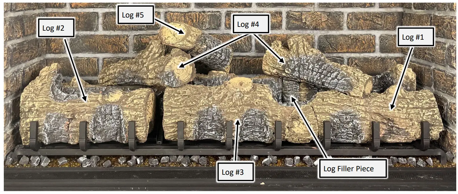 TRAVIS INDUSTRIES 48 Inch DaVinci Timber Fire Log Set - fig 1