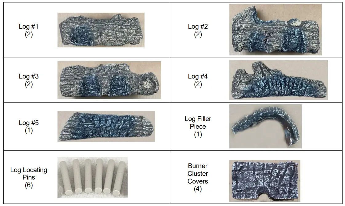 TRAVIS INDUSTRIES 48 Inch DaVinci Timber Fire Log Set - fig 2