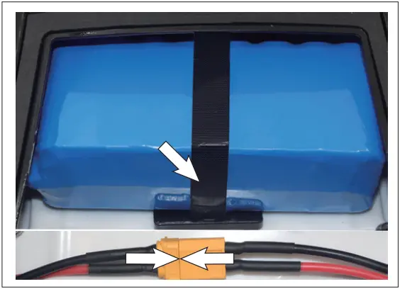 REELY RBR BT600 24 GHz GPS Bait Boat RtR - Secure the battery