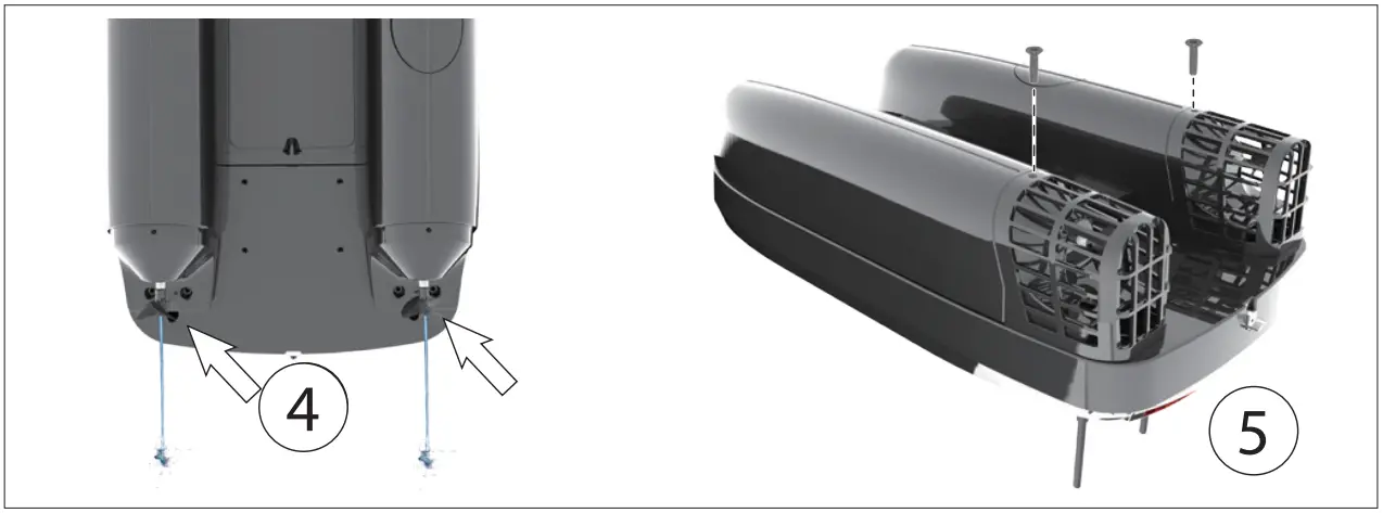 REELY RBR BT600 24 GHz GPS Bait Boat RtR - Water drain plug 222