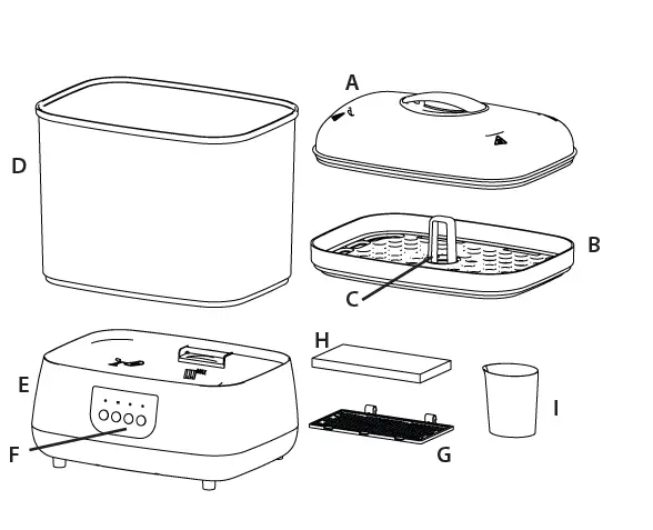 DrBrown s AC219-INTL Bottle Sterilizer and Dryer fig 1