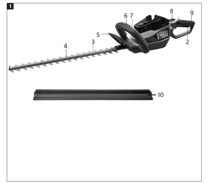 MEEC TOOLS 018271 Cordless Hedge Trimmer FIG (1)