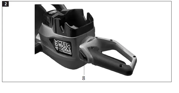 MEEC TOOLS 018271 Cordless Hedge Trimmer FIG (2)