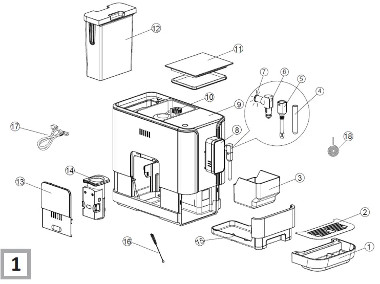 Amica-CT-5012-Pressure-Coffee-Maker-FIG-1