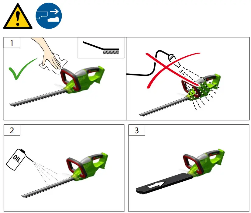 Gude 510 18 HS Set Hedge Trimmer - Maintenance