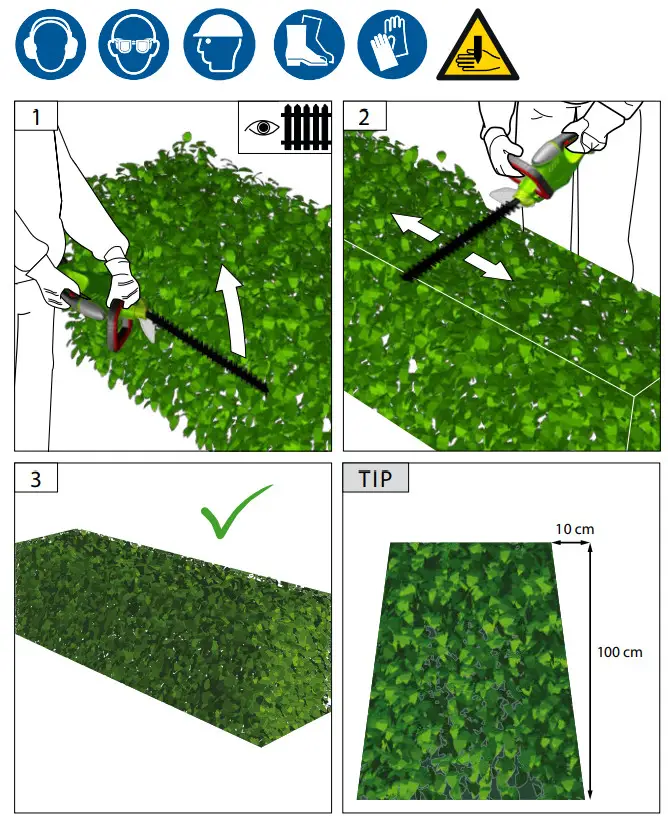 Gude 510 18 HS Set Hedge Trimmer - Work instructions