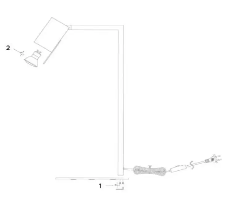 LUCIDE LESLEY Floor Reading Lamp 1xGU10 2