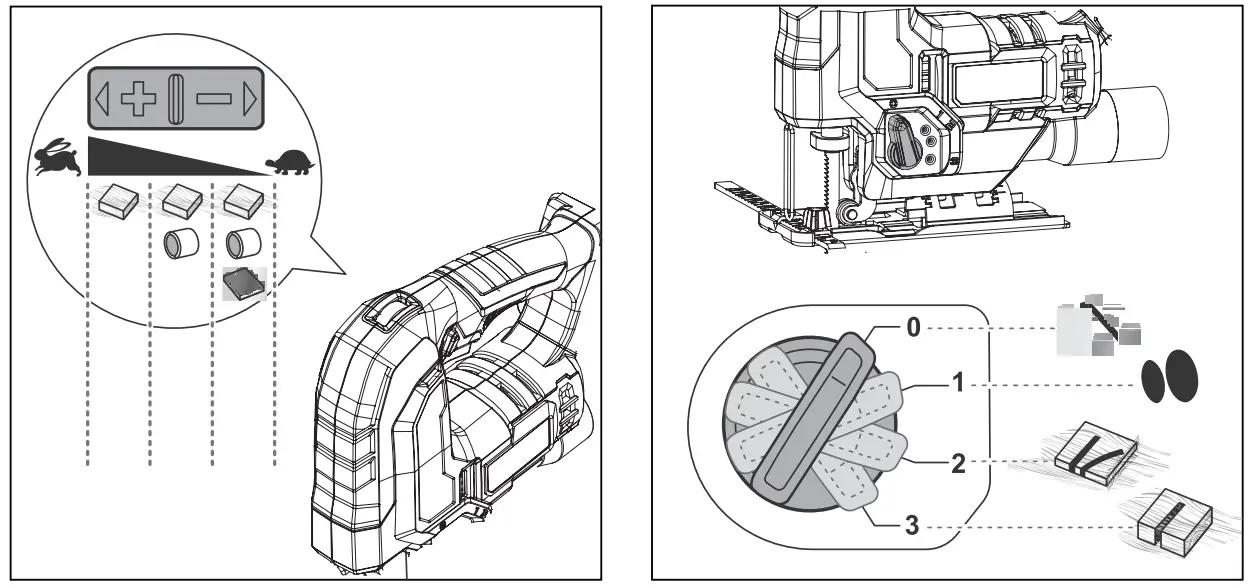 GREENCUT SRJ200L 20V Lithium Battery Cordless Jigsaw parts 4