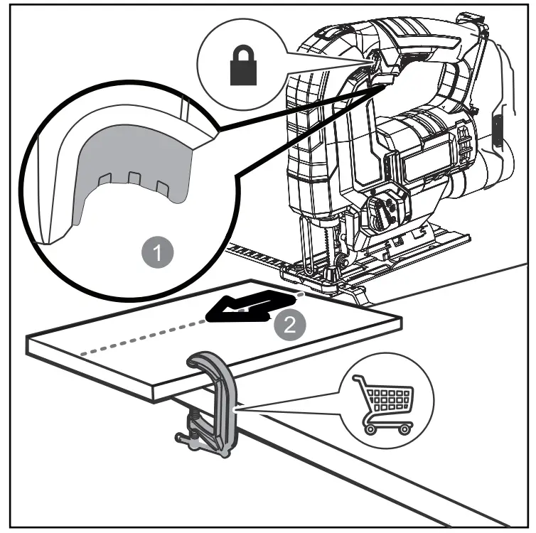 GREENCUT SRJ200L 20V Lithium Battery Cordless Jigsaw parts 5