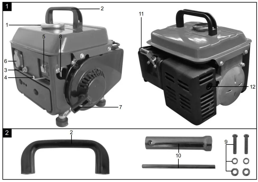 scheppach SG950 Generator - LAYOUT
