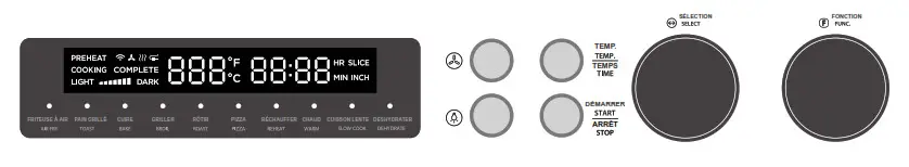 TOSHIBA WTU-A25ASS Toaster Oven -CONTROL PANEL