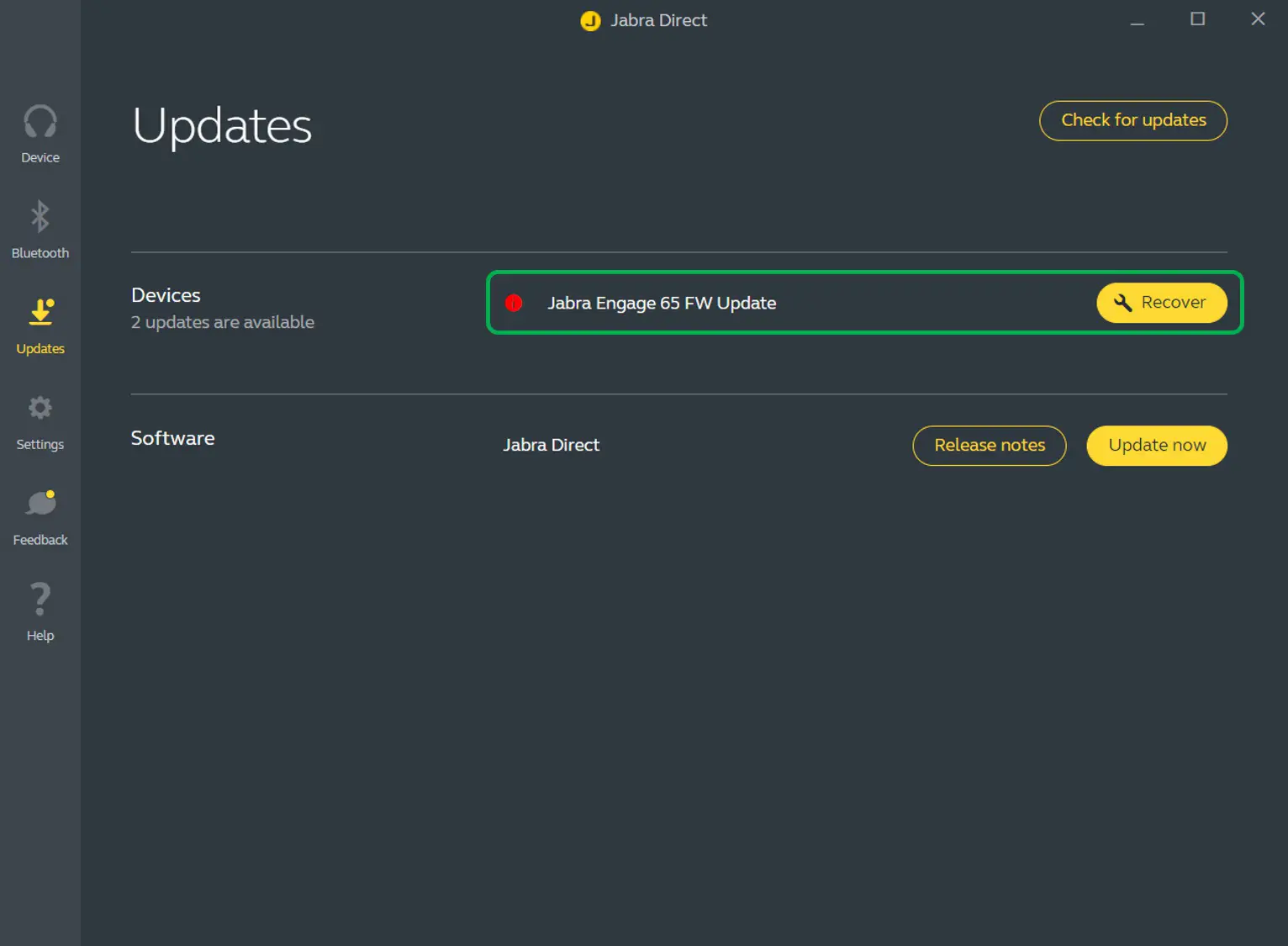 Jabra Evolve2 75 Charging Stand USB A for Wireless Headset - Update the firmware 6