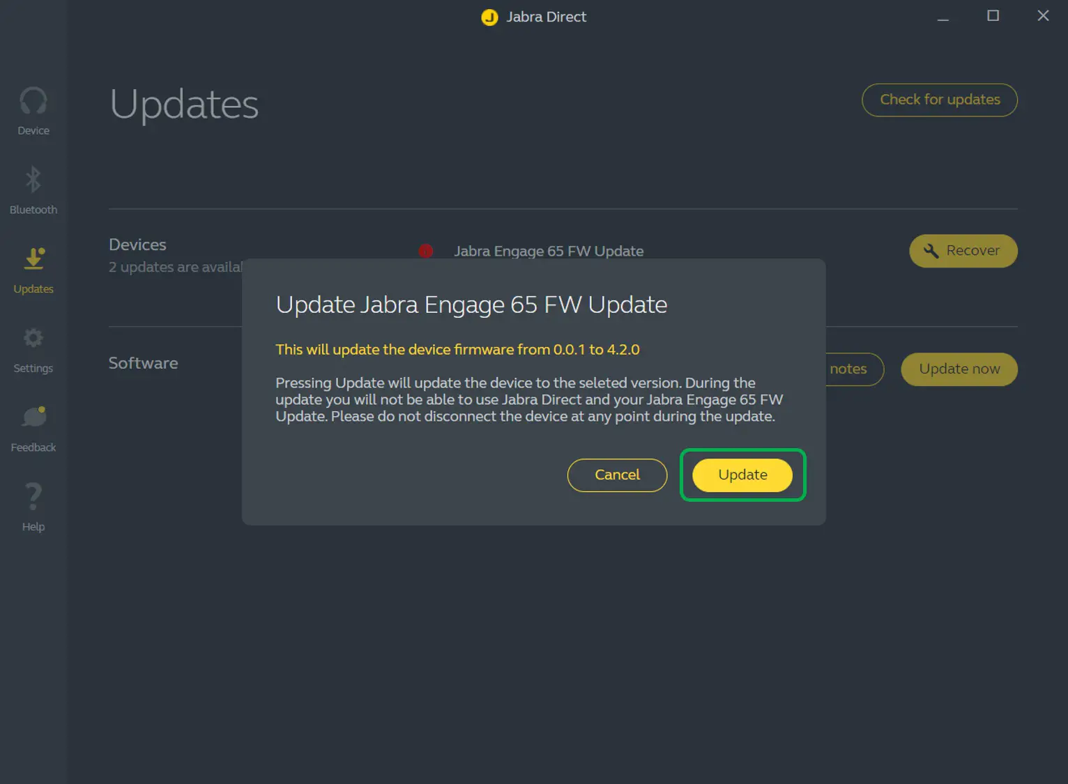 Jabra Evolve2 75 Charging Stand USB A for Wireless Headset - Update the firmware 7
